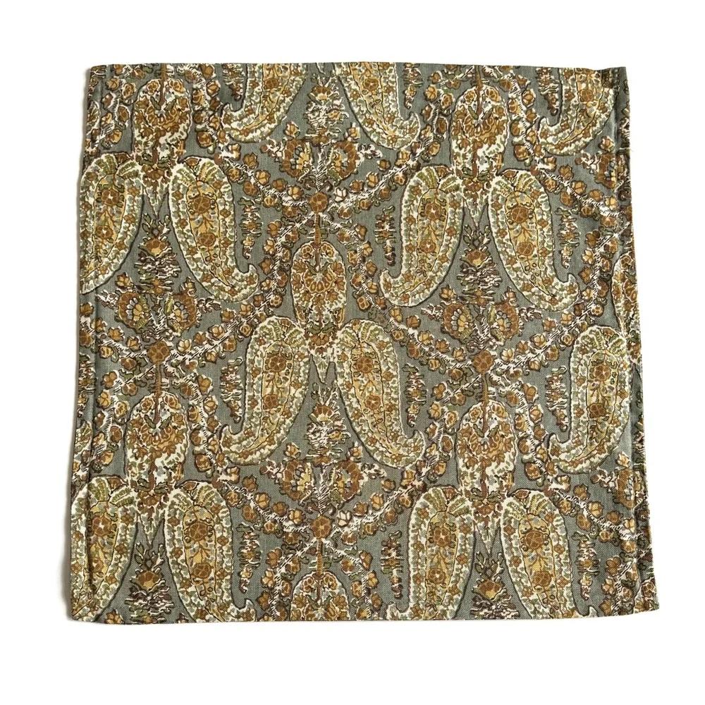 Pottery Barn paisley print 20” square pillow cover
